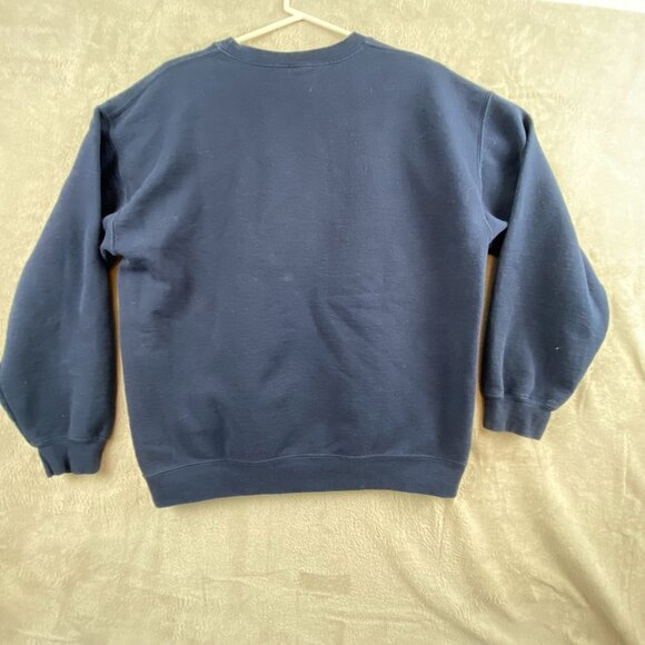 Chicago Bears Mens Sweatshirt Large Navy Blue Gildan Crewneck - Picture 10 of 10